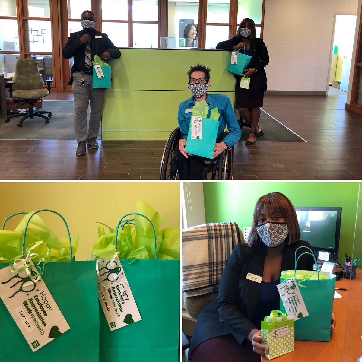Day 2 Employee Appreciation Week!  Individual Treat Bags for everyone! #WeMakeTD <a href="/Kerry_portergrl/">Kerry Porter</a> @VizarroAlex <a href="/ManikSharma_TD/">Manik Sharma</a>