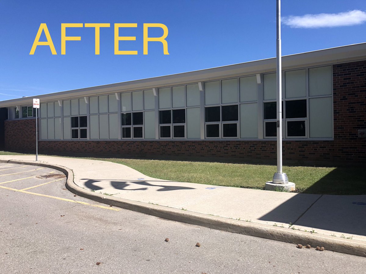 Brand new windows <a href="/VistaHeightsPS/">VistaHeightsPS</a> look fantastic! <a href="/FacilitiesPDSB/">Facilities and Maintenance at PDSB</a> 👍❤️💙✨