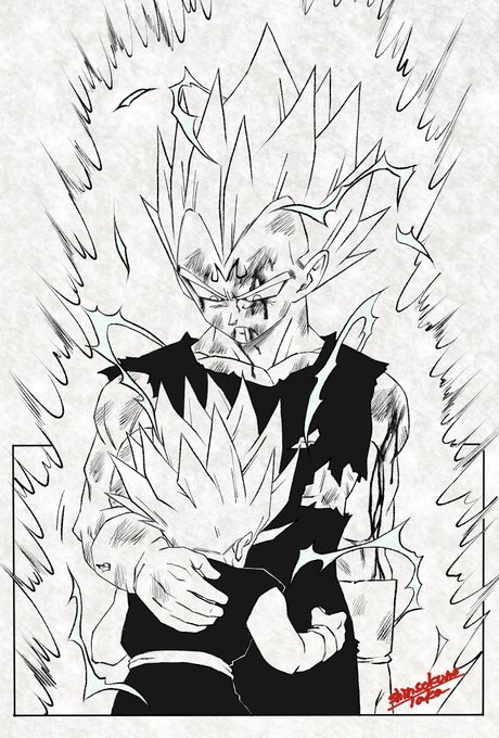 【ベジータ&amp;トランクス】

「元気でな…トランクス」

#ドラゴンボール #ドラゴンボールイラスト #神速の鷹 #ベジータ #トランクス #魔人ベジータ #少年トランクス #dragonball 