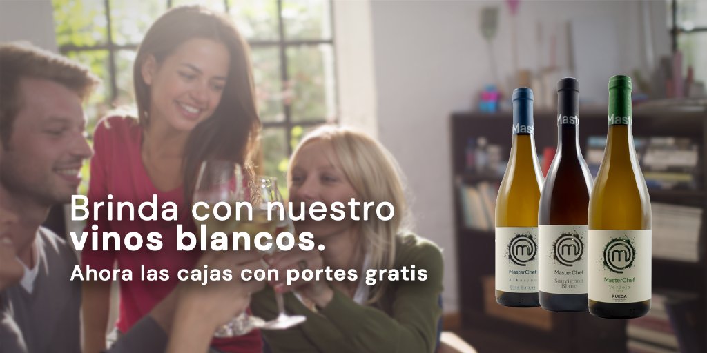 masterchefvinos's tweet photo. ¡Brinda con nuestros vinos blancos! 🤍
Todas nuestras cajas @MasterChef_es están en oferta😯 ENVÍO GRATIS 👏🏻
👉🏻 https://t.co/OlkHF720JP
#vinosmasterchef #vinoblanco #vinoblancomasterchef #masterchef #cajasmasterchef https://t.co/1UXUj8MXOf