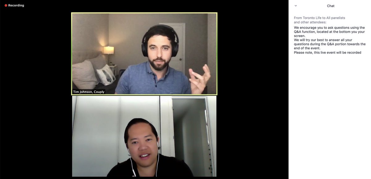 byvi_co's tweet photo. "Learn the Why behind the Why!" - @TEJJohnson Fireside chat π₯ with Tim Johnson, Co-Founder at @couplyapp #LiveNow #appforcouples #torontolife @torontolife https://t.co/zqnO8NsaXI