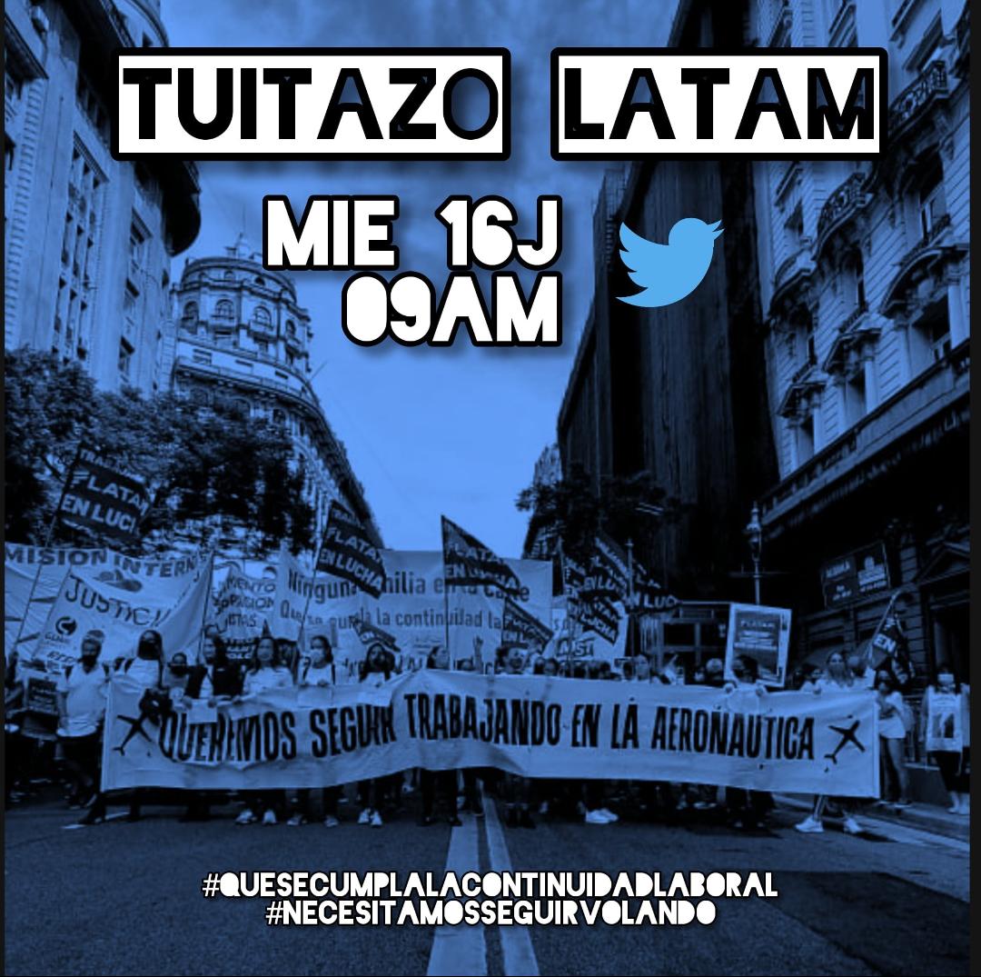 su_quien's tweet photo. tuitazo aeronautico para impulsar el reclamo x los despidos ilegales!!! @alferdez @AlexisGuerrera @MindeTransporte https://t.co/QlIYrXDhFT