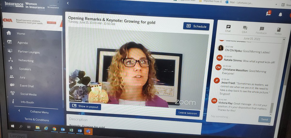 It was incredible to hear ⁦<a href="/cherylpounder/">Cheryl Pounder</a>⁩ speak on Growing for Gold this morning. Well done.  <a href="/InsuranceBizCa/">Insurance Business Canada</a>  <a href="/Trisura/">Trisura</a> #IBWomenInInsurance