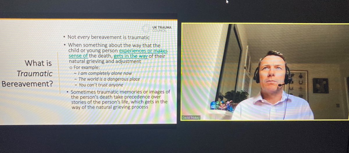 MAST_PLP's tweet photo. Great to attend the latest @AFNCCF #SchoolsinMind seminar & listen to David Trickey (Co-Director of the #UKTraumaCouncil) speaking on traumatic bereavement & what schools & professionals can do to support. Excellent free resources: https://t.co/euaVCJQxOE #Trauma #HoldTheHope👍 https://t.co/waITp1awdS