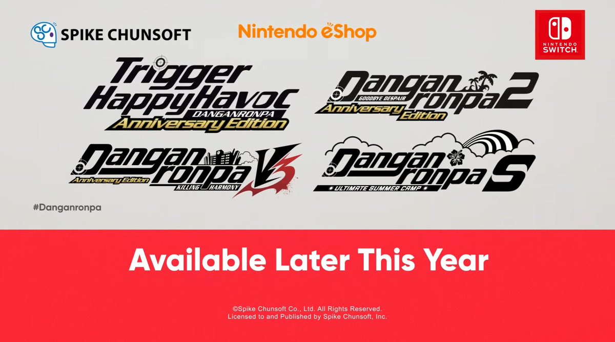 Nintendeal's tweet image. Danganronpa collection coming to Nintendo Switch later this year, physical collection also announced #NintendoDirect