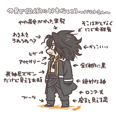 らくがき…外見で個人的に好きなところ。 