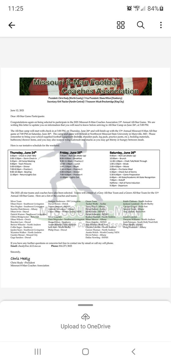 MO8ManFootball's tweet photo. 2021 Missouri 8-Man Football Coaches Association All-Star Game https://t.co/3UGKgJGBKS