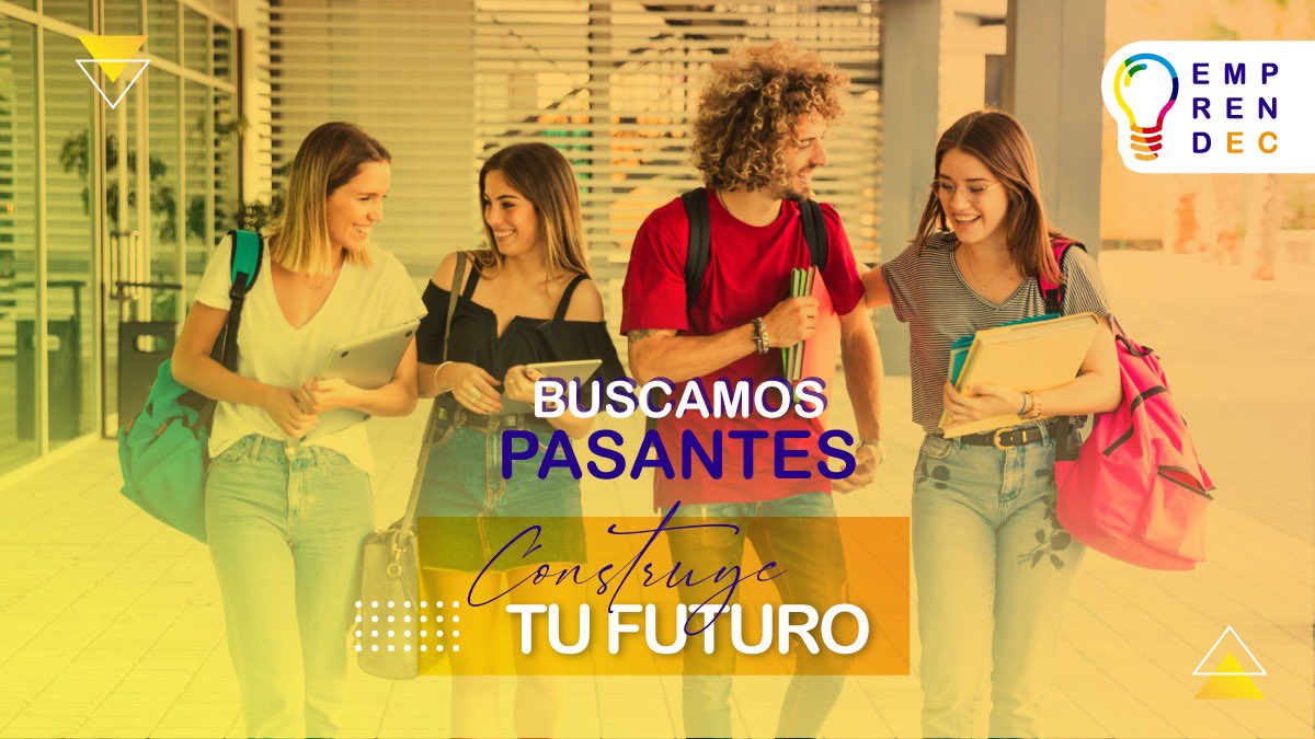 #Pasantías2021 | 
Estamos buscando pasantes dispuestos a colaborar en #Emprendec y que quieran compartir sus conocimientos y energía para impactar positivamente al país 🇪🇨.

Esta convocatoria está abierta para todo el #Ecuador, aplica en el link: lnkd.in/gYuf8PS

18/Junio