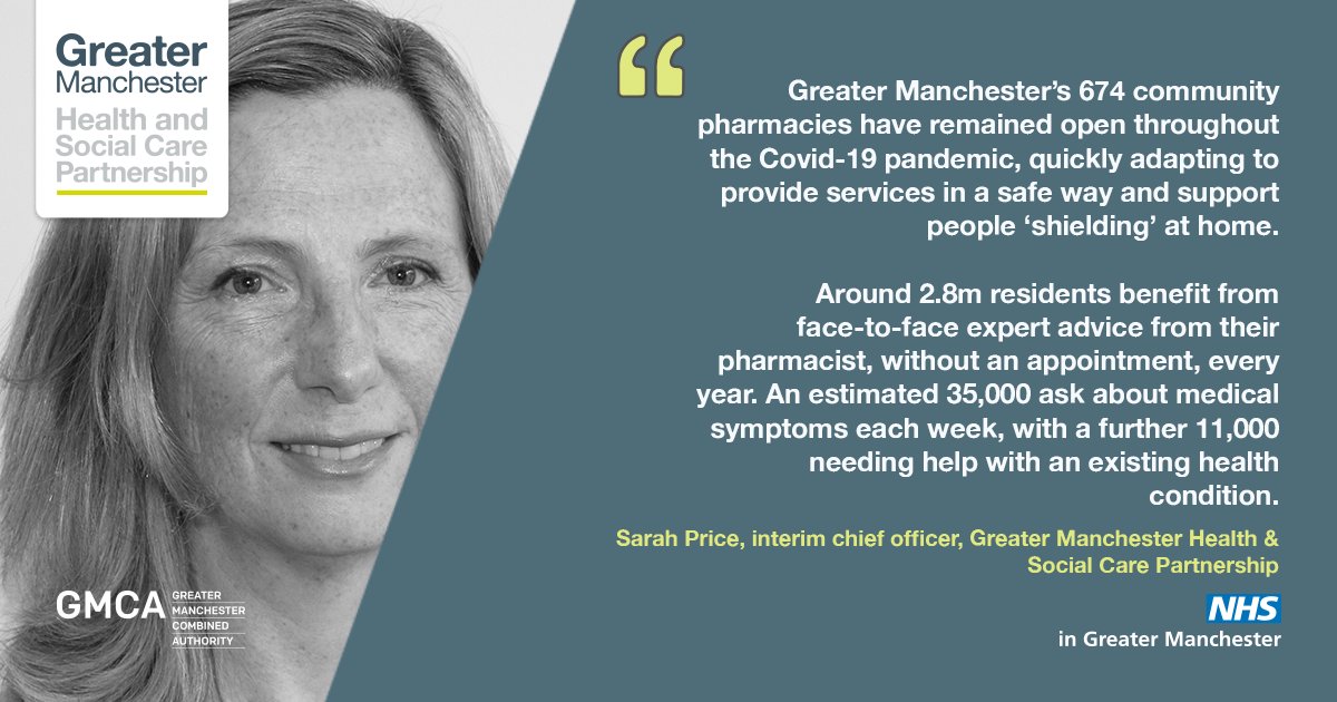 A big thank you to our colleagues in Greater Manchester's community pharmacies for being there, supporting our communities, right through the #CovidPandemic. You're doing an amazing job! @PrimaryCareNHS @NHSNW @GMLPC_ @luvjitkandula #CommunityPharmacy #PrimaryCare #HeroesDoThat