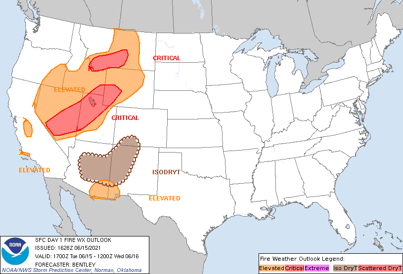 NWSSPC's tweet photo. 11:30am CDT #SPC Day1 #FireWX Critical: southwest montana into south-central montana, portions of central nevada into southwest wyoming and southeast idaho https://t.co/OIGmMBh3Nz https://t.co/jvWGokCZYW