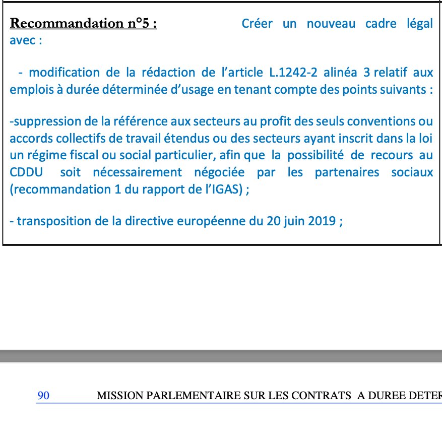 #CDDU

Prime de précarité, obligation de proposer un CDI après recours récurrent au CDDU, révision des secteurs autorisés via la négociation... Les évolutions proposées ne sont pas neutres.