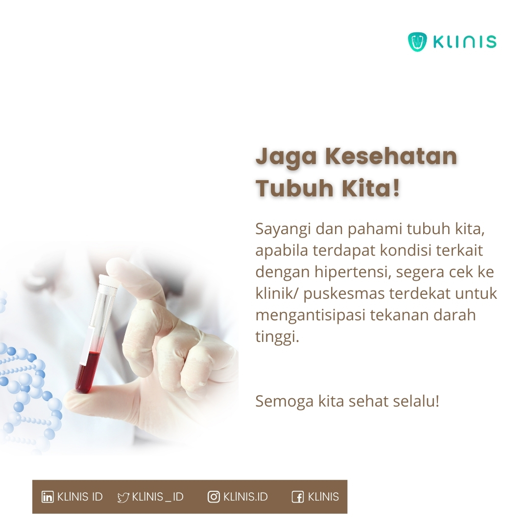 klinisid's tweet photo. Minis mau menghimbau teman2 untuk selalu menjaga kesehatan ya. Sayangi dan pahami tubuh kita selalu ya 😊 #tekanandarahtinggi https://t.co/HkjRSlvOM8