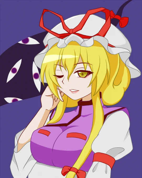 ゆかりん。緋想天の後ろ髪束ねてるやつ好き。 