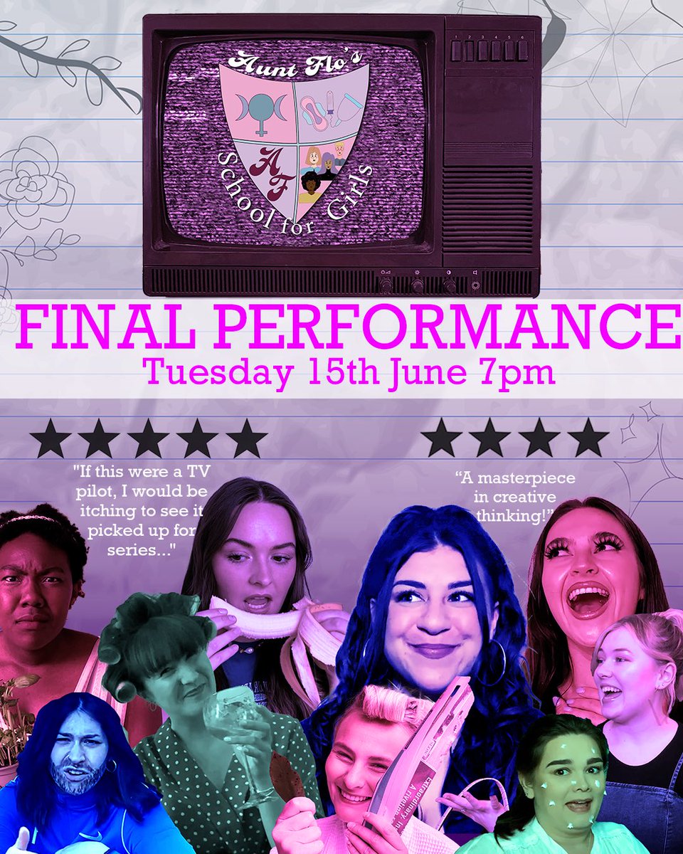 jurysouttheatre's tweet photo. 🏫It’s the last day of school!!!
⏰It’s your final chance to see Aunt Flo’s School for Girls in @SparkFestBath @bathspalive @ 7pm!
⭐️We’ve had some stellar feedback! 
😎👙Don’t miss out before we wrap up the summer term! https://t.co/BZxuzmkaJx