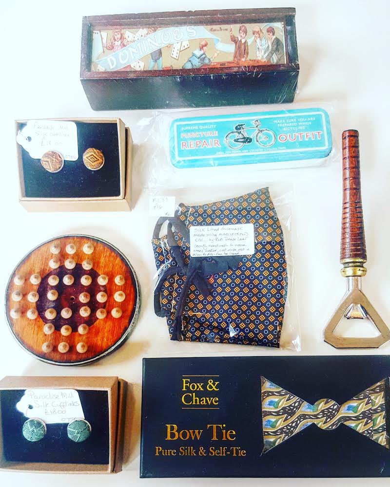 silkmuseummacc's tweet photo. Why not spoil all dads this week with a #uniquegift for #FathersDay2021 ! We have a fantastic selection of silk ties, cufflinks, pirn bottle openers, handkerchiefs and gorgeous books to choose from. The shop is open Thursdays and Saturdays at the Silk Museum #supportlocal https://t.co/tNNam9EBg4