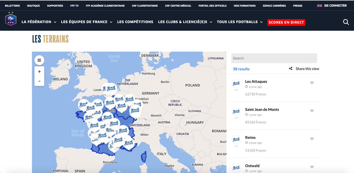 Wemap (@getwemap) on Twitter photo 🇫🇷 ⚽️ Grosse pensée pour <a href="/equipedefrance/">Equipe de France ⭐⭐</a> de Football qui joue son premier match pour l'Euro2020 ce soir ! L'occasion de retrouver les différents terrains où jouer en France : bit.ly/3vlGRLL
#france #football #euro #wemap #carteinteractive 🇫🇷 ⚽️ Grosse pensée pour <a href="/equipedefrance/">Equipe de France ⭐⭐</a> de Football qui joue son premier match pour l'Euro2020 ce soir ! L'occasion de retrouver les différents terrains où jouer en France : bit.ly/3vlGRLL
#france #football #euro #wemap #carteinteractive