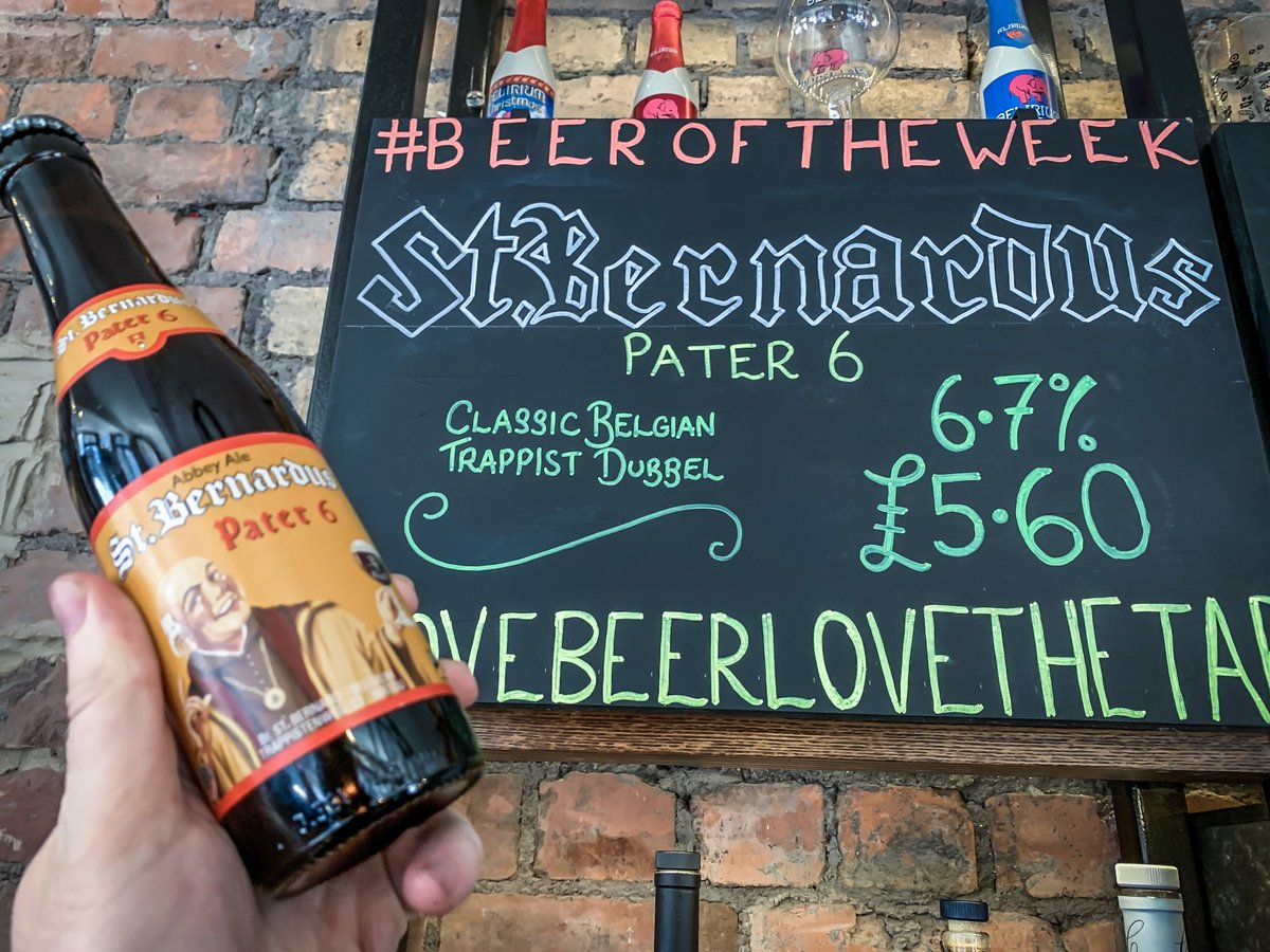 Our latest #beeroftheweek has landed, and it is *the* classic Belgian Dubbel Pater 6 from our friends at St Bernardus. Pop on by and give it a try! #lovebeerlovethetap #craftbeer