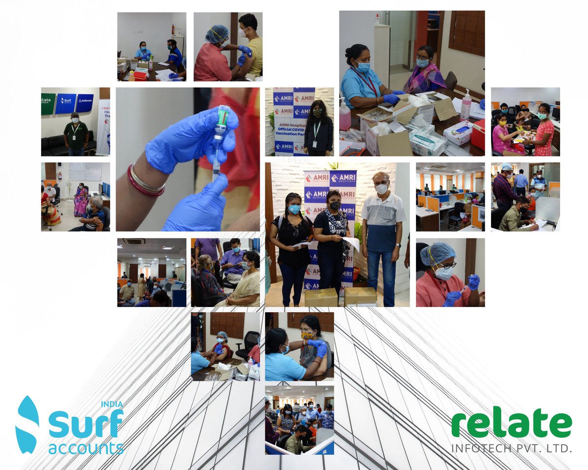 As part of its employee welfare initiative, Relate Infotech has partnered with AMRI Hospitals to vaccinate all employees and their family members. 
#vaccinationday2021 #VaccinationDrive #Vaccination #Covid19 #staysafe #IamVaccinated #igotvacinnated