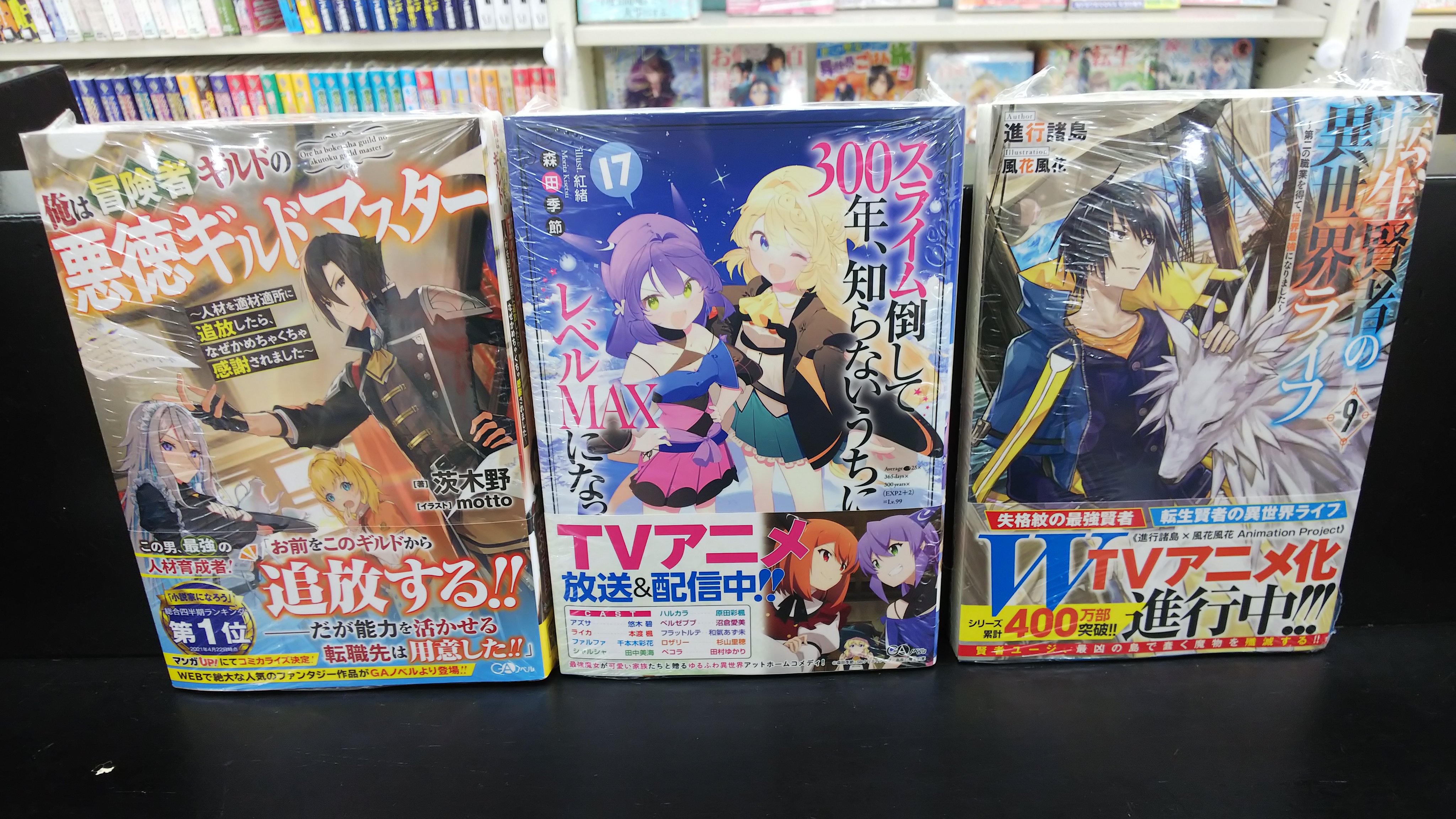 三洋堂書店梅坪店 ライト小説新刊案内 ｇａノベル 進行諸島先生の作品が２作品アニメ化企画進行中ですって すごい アニメ好評放送中のスライム倒して３００年も新刊入荷しました 他にも新作タイトルが１点 入荷タイトル一覧