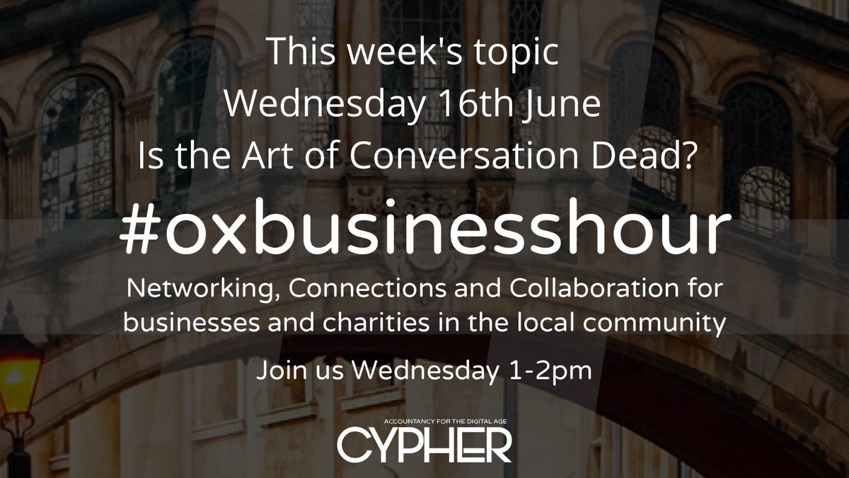 The weather is lovely! A very popular topic of conversation for Brits. But following the lockdown extension has the Art of Conversation died recently? 
Join us tomorrow and tell us your thoughts. @ViafutureOxford <a href="/PeterMc2411/">Peter McDonald</a> <a href="/FamilyJpriest/">JPriest&Family</a> <a href="/DbxUK/">Databasix</a> <a href="/cavershammktg/">James Bennett</a> <a href="/Oxford_Sci_Tech/">The Oxford Science & Technology Network</a>