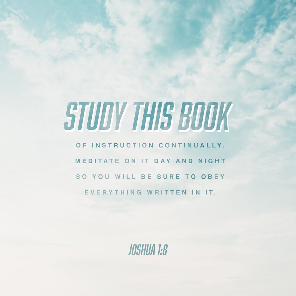 eakampa's tweet photo. This Book of the Law shall not depart out of your mouth, but you shall meditate on it day and night, that you may observe and do according to all that is written in it. For then you shall make your way prosperous, and then you shall deal wisely and have good success.
Joshua 1:8 https://t.co/NO2u2JNaqd
