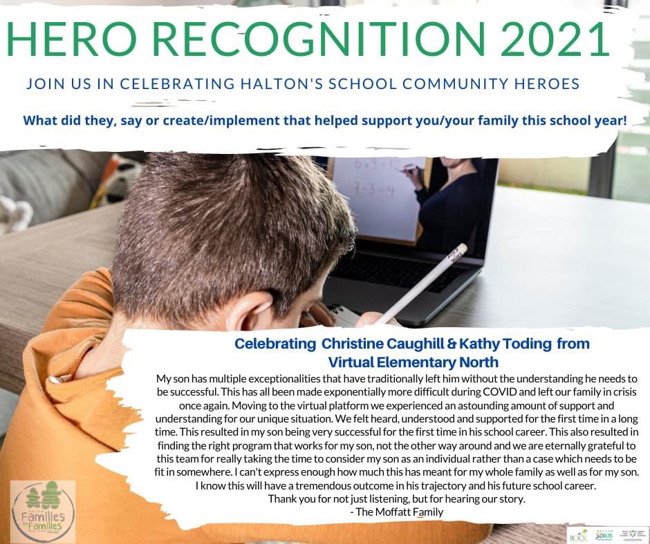 HaltonFFF's tweet image. This year we changed up our usual "Community Champion Awards" and welcomed families to share and celebrate all of our school heroes that have worked so hard to support families. Here's what they said!