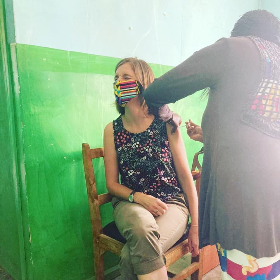 LucyEastgate's tweet photo. Thank you #COVAX and Gilgil Subcounty Hospital, #kenya. There goes the second dose! #vaccinated @johnnwwright https://t.co/9ur8Mb0Gf5