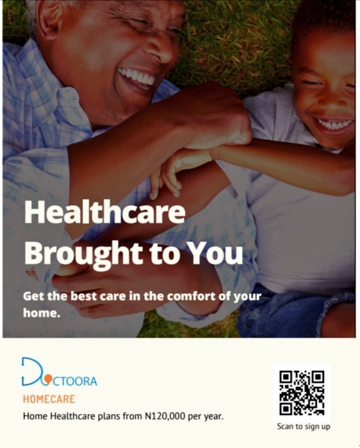 cookedindoorshq's tweet photo. Recommend someone for a free home visit by our medical team.
Send us a DM with your nominee's details and why they deserve the healthcare visit.
10 recipients will be selected randomly.
Pls RT.
#homehealthcare #HealthForAll #housecalldoctors #Nigeria https://t.co/uPUgsDHJNZ