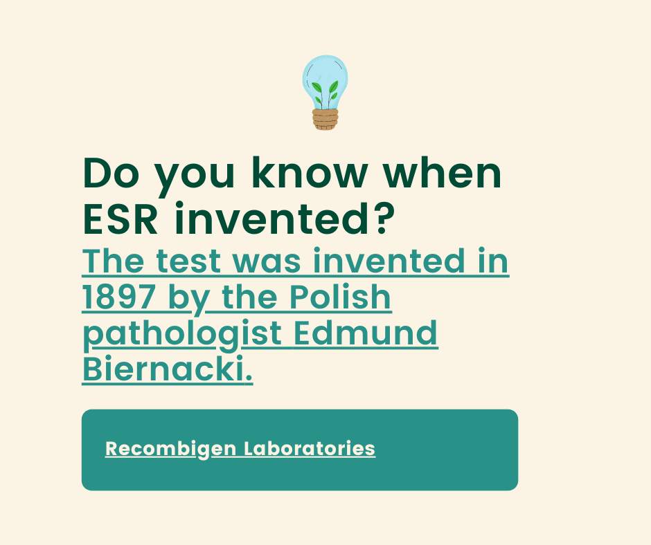 RecombigenLabs's tweet photo. 💡 Invention of ESR

#ESRinvention #ESRTest #ESR1897 #EdmundBiernacki #Medicalfacts #Laboratoryfacts #recombigen #laboratories https://t.co/5B4gJqxMhU