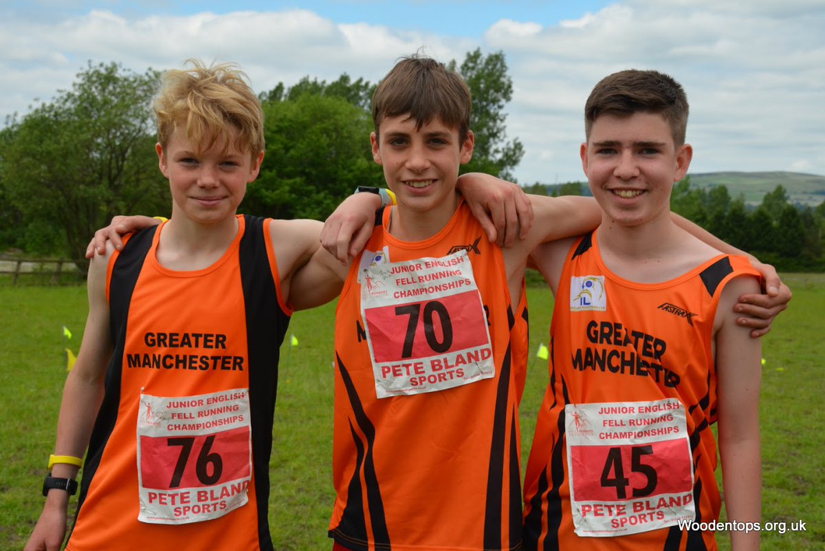 Lucas wearing his county vest with pride representing Greater Manchester U17's at the British Inter County Fell Running Championship 'Up The Nab' on Sunday - not for the faint hearted, toughest 6k ever! <a href="/Philip_Britton/">Philip Britton MBE</a> @SportatBolton <a href="/BoltonSchool/">Bolton School</a> @Boltonoutdoor