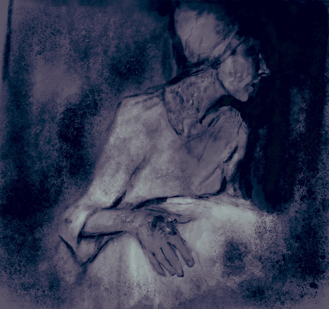 marcnelsonart's tweet photo. Sketch from eyewitness testimony.
A female prisoner in #Assad ‘s torture prison, her skin repeatedly burned and scarred with harsh chemicals.
#FireAssadOutOfWHO
#SyriaNotSafe
@WHO https://t.co/6pdCPKPZeJ