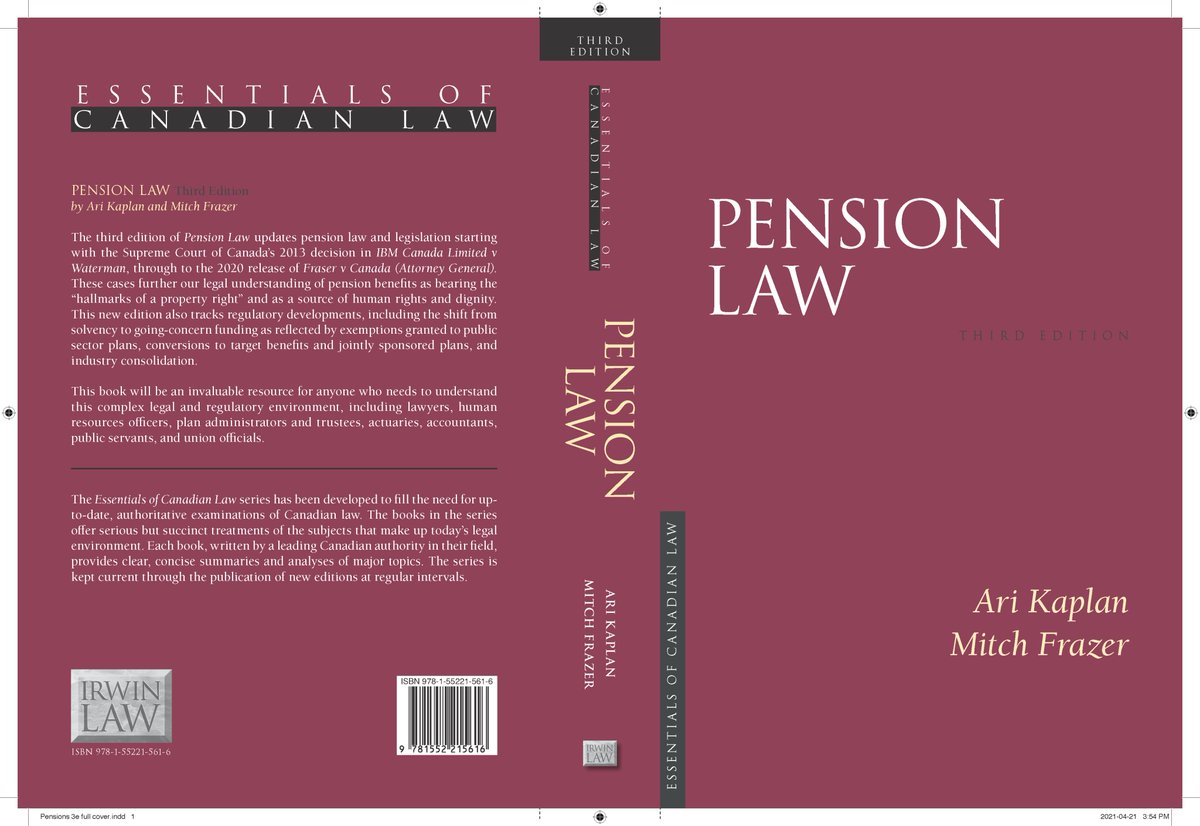 This Thursday @ 5ET, Justice Jana Steele of the Ontario Superior Court of Justice will be celebrating our launch of Pension Law 3e ⚖️📚🙌🏽 <a href="/irwinlaw/">Irwin Law</a> <a href="/TorysLLP/">Torys LLP</a> come register here!
primetime.bluejeans.com/a2m/register/r…