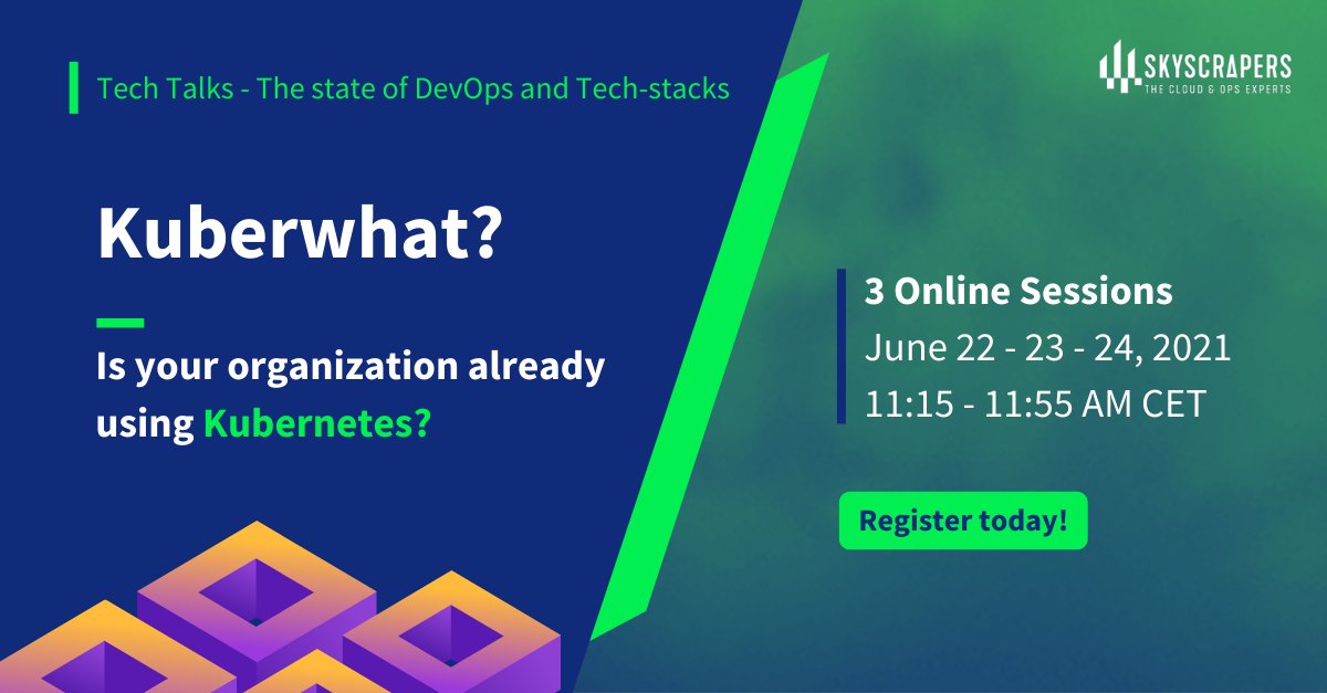 skyscrapers's tweet photo. Recently, we conducted a survey among Belgian and Dutch #SaaS companies. Did you know that no less than 42% of the respondents are already using #Kubernetes and 18% are planning to in the future? 👉 Join our online Tech Talks and discover more results: https://t.co/wJd1EIfjBw https://t.co/qnJlMlJDaq