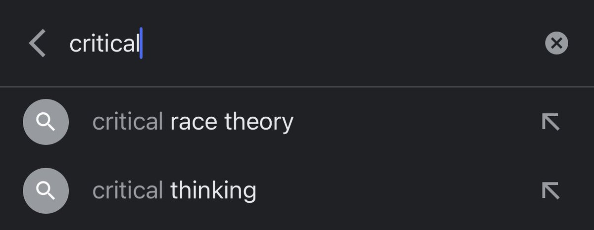 YouFloatToo's tweet image. ⁦When #criticalracetheory returns higher than #criticalthinking on ⁦@Google⁩ ... in #incognitomode @michaeljknowles⁩ ⁦@benshapiro⁩ ⁦@scrowder⁩ ⁦@DineshDSouza⁩
