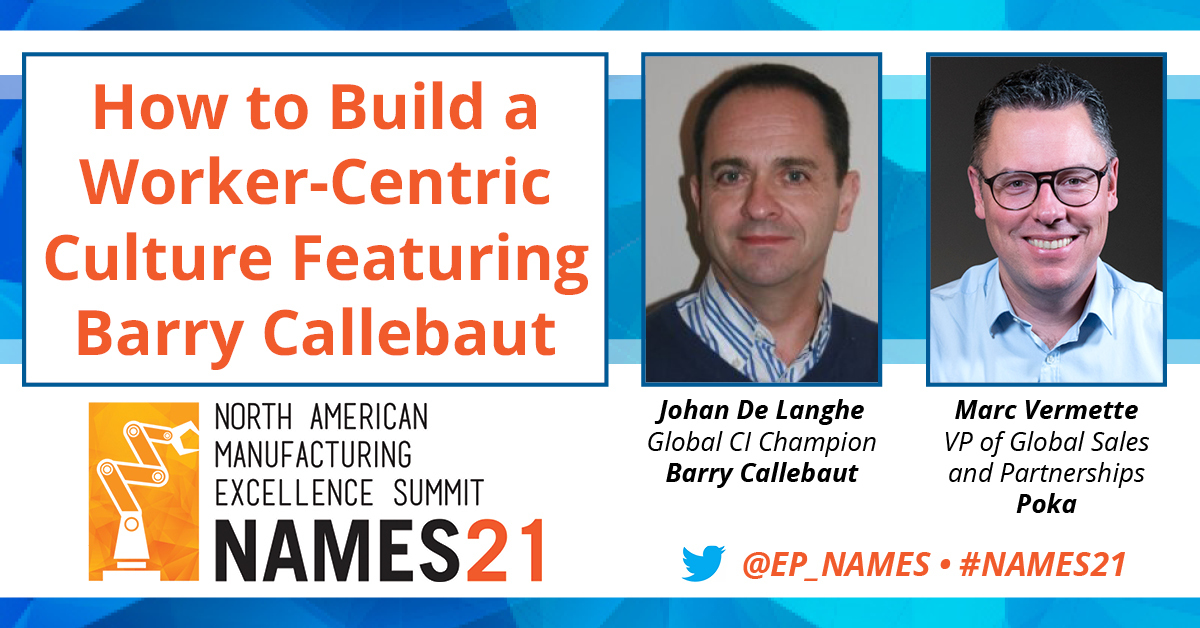 We're thrilled to host a workshop today at #NAMES21 alongside <a href="/BarryCallebaut/">Barry Callebaut Group</a>. This session will cover how they've built a worker-centric culture by leveraging traditional Lean tools and a modern digital connected worker application.