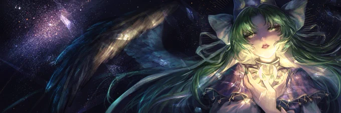 掲載許可頂きましたので🌙

ご依頼で魅魔様のヘッダーを描かせて頂きました、宇宙と、強さがテーマです 