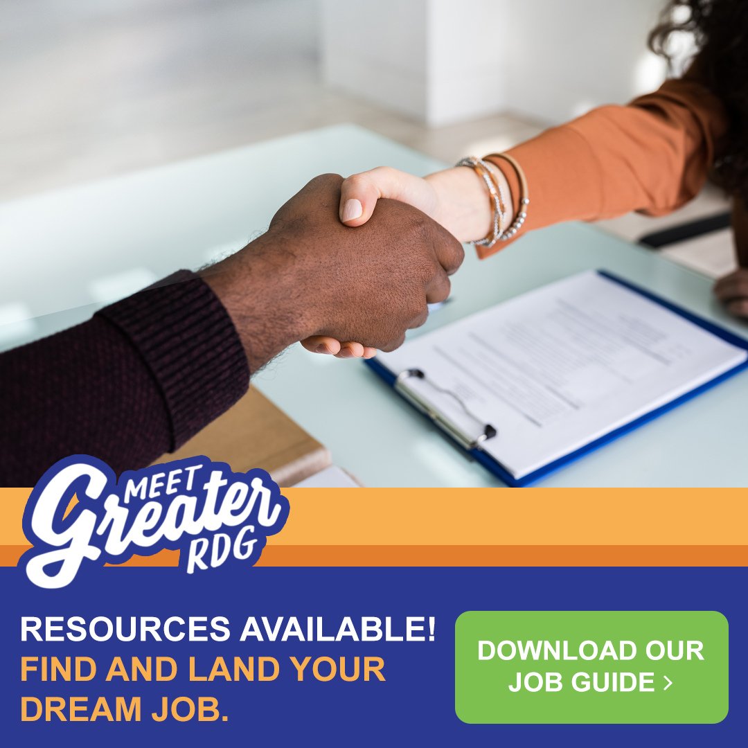 Looking to land your dream job in Greater Reading? While job hunting can seem overwhelming, our job board makes it easier. Download our job guide and get some great tips on how to get the job of your dreams!
Download your job guide here: 
bit.ly/3gzmXYe