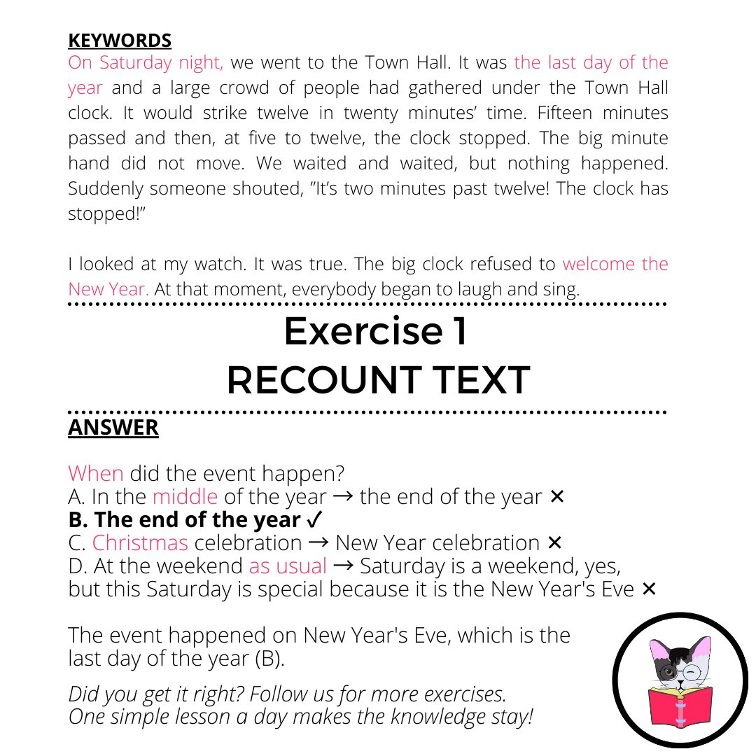 LEOanytime_'s tweet photo. RECOUNT TEXT
Exercise 1
#LEOTypesOfText #RecountText https://t.co/at7LAfH5xF