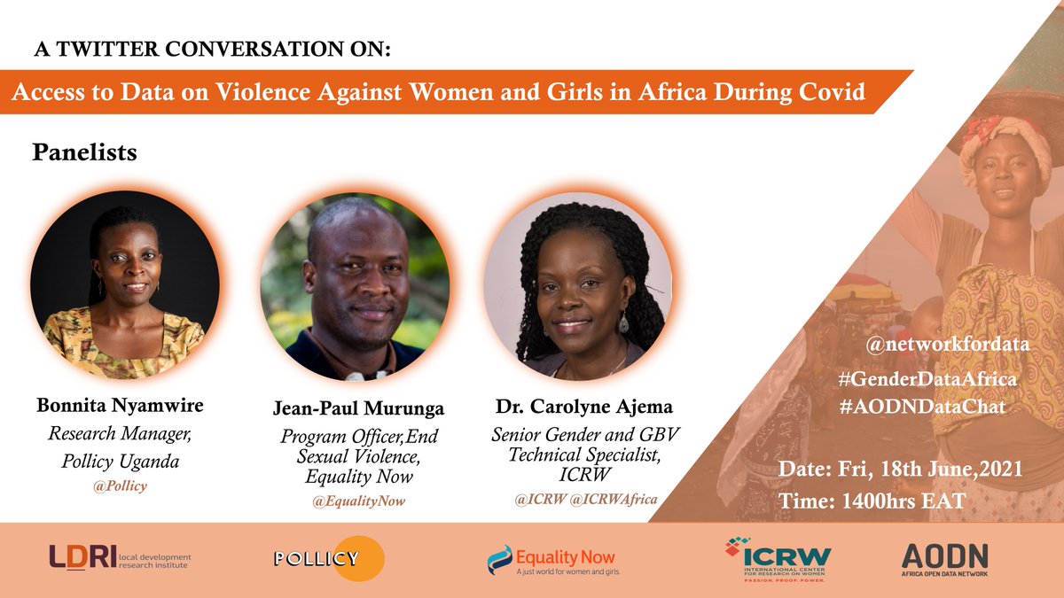 networkfordata's tweet photo. 📣Save The Date!

Join us this Friday for a Twitter conversation on the availability of #data on violence against women and girls (#VAWdata) in Sub-Saharan Africa during the #COVID19 pandemic.

⏰2-3 PM EAT
📅 18 June 2021
#AODNDataChat #GenderDataAfrica #GenerationEquality https://t.co/WxvUgEdNl4