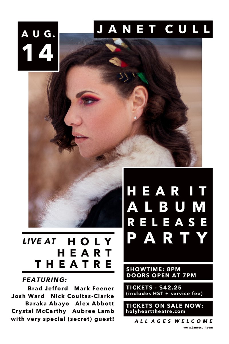 We are getting ready to open our doors again with this fabulous artist to celebrate the release of her 3rd album HEAR IT. Tickets for the August 14th Album Release available at holyhearttheatre.com with socially distanced seating.