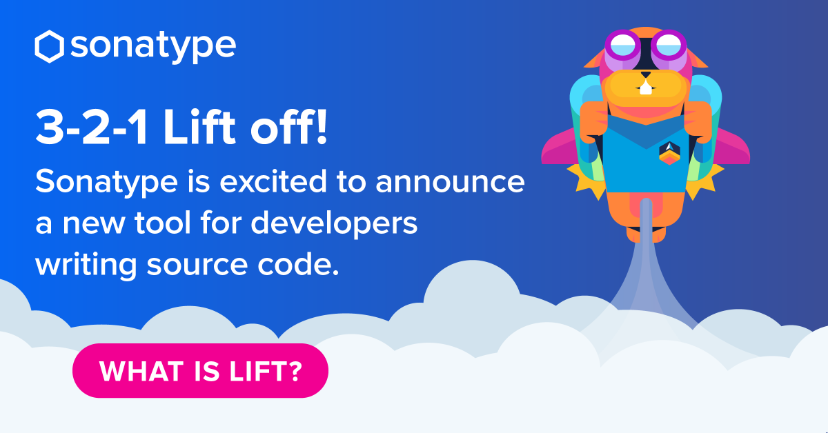 sonatype's tweet photo. 🚀Sonatype Lift is finally here! Today we're launching the first-ever deep code analysis platform designed for #developers and focused on #codequality. Your code is about to get elevated. Learn more → https://t.co/HBAtKuwy5N #devops #appsec https://t.co/AeCJDF662f