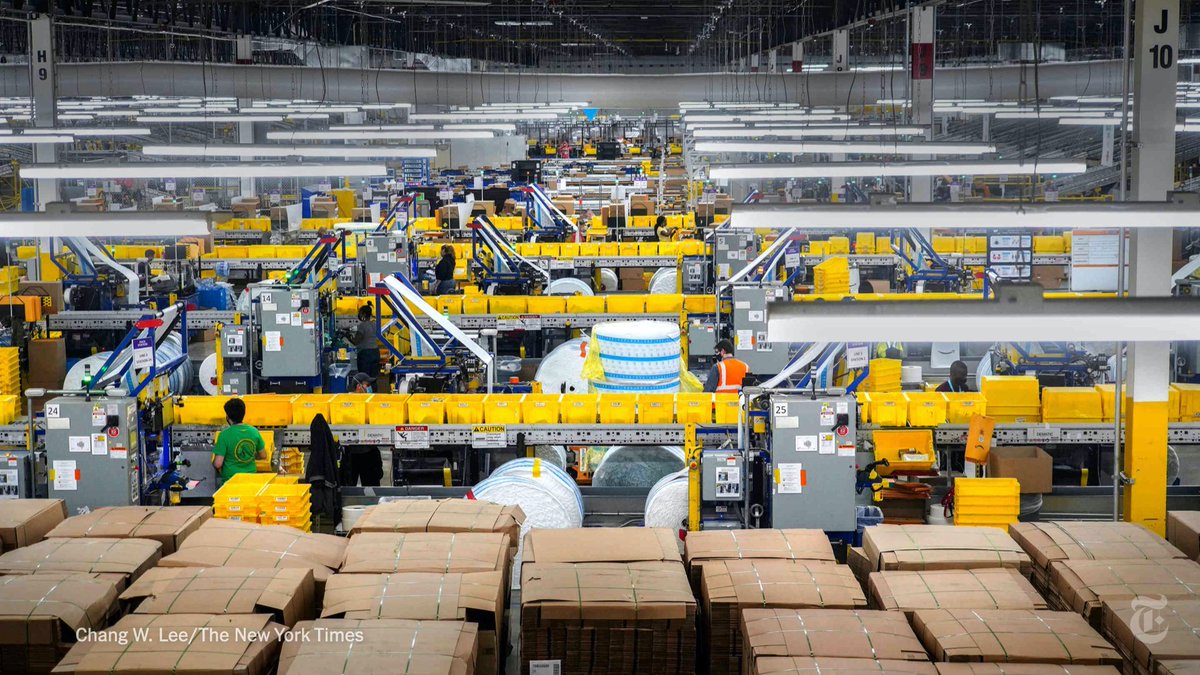 Amazon’s turnover was roughly 150% a year, The New York Times learned, meaning the company had to replace the equivalent of its entire hourly work force roughly every eight months.Some executives worry that the company may run out of workers.  https://nyti.ms/3goAumo 