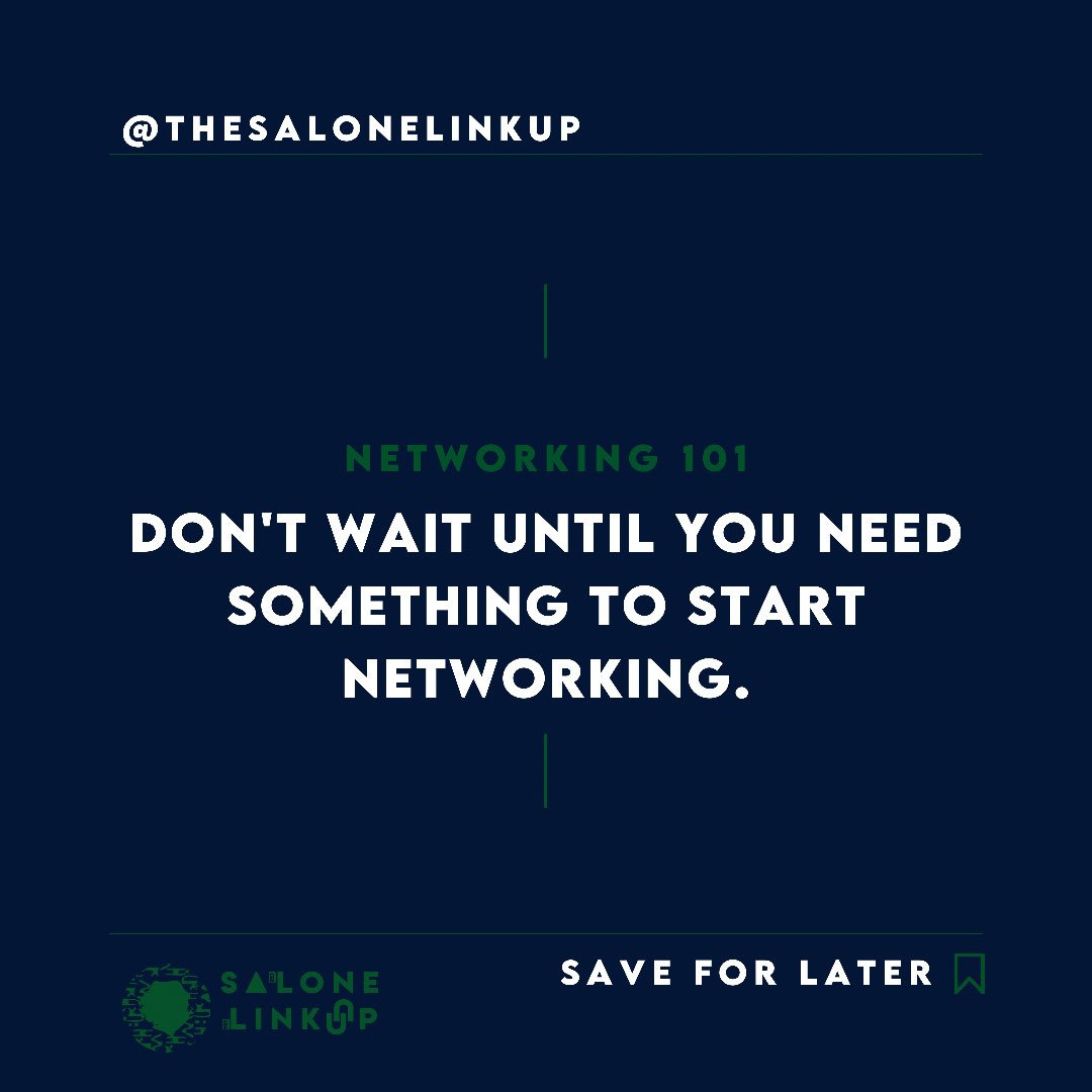thesalonelinkup's tweet photo. #SLTipTuesday Don't wait until you need something to start networking https://t.co/UL5mgsDQU4