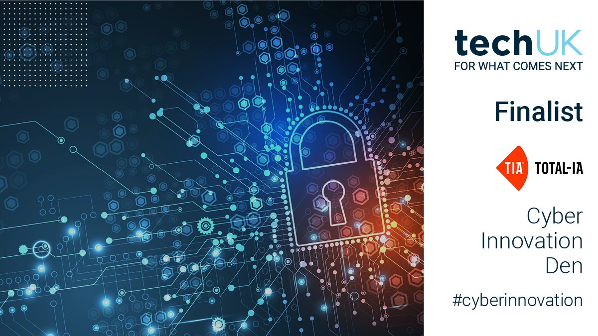 Total_IA's tweet photo. We are thrilled to be selected as a FINALIST for the Cyber Innovation Den this Thursday.  Wish us luck!! @techUK #cloudinnovation #finalist https://t.co/OU9Roe9upD