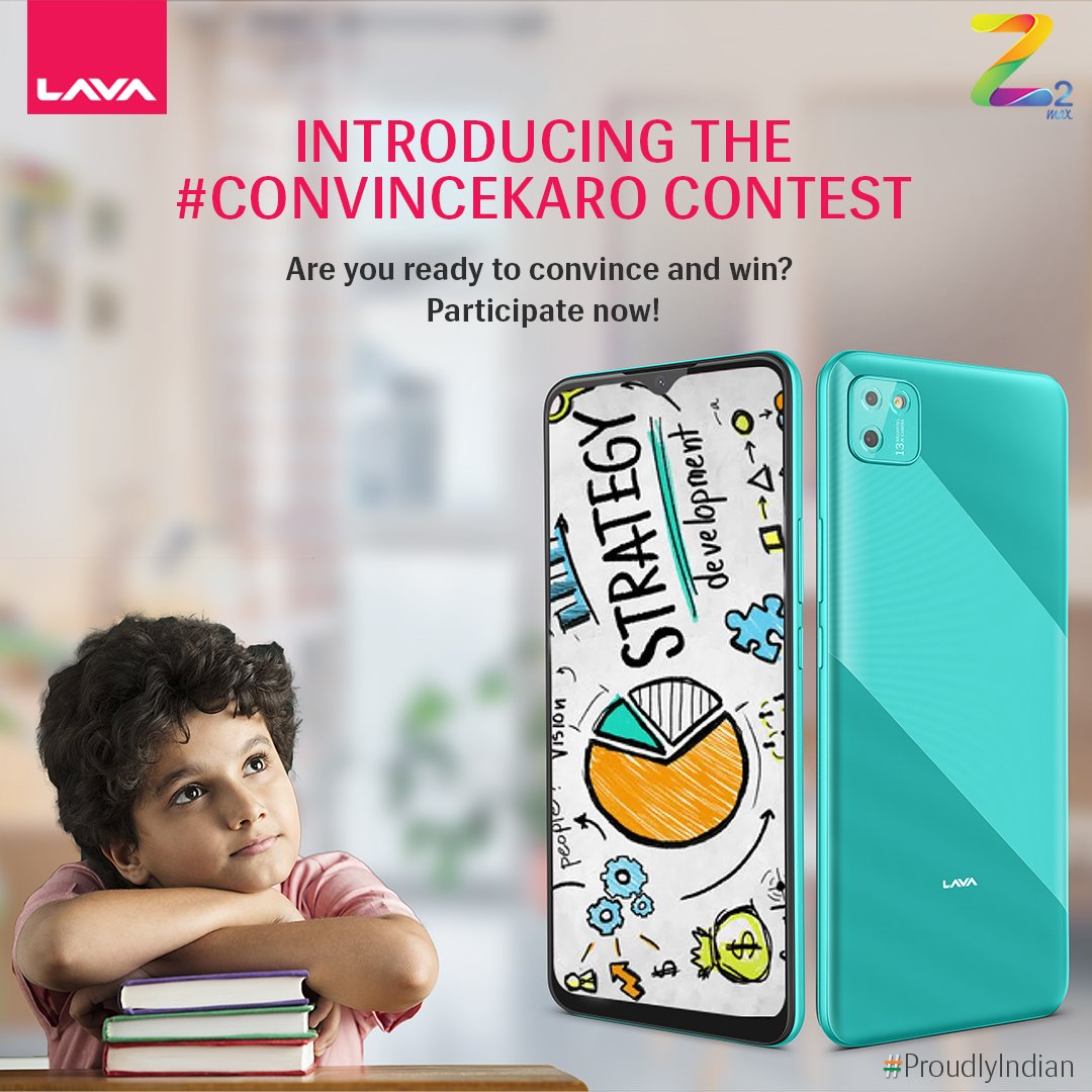 LavaMobile's tweet photo. Tired of using your parents’ smartphones for your studies? Put your convincing shoes on and participate in the #ConvinceKaro contest to win a Z2 Max smartphone!
Check the contest TnC here: https://t.co/ienruglBil
#ProudlyIndian #Z2Max #ConvinceKaro #ContestAlert https://t.co/PtP0psEOgk
