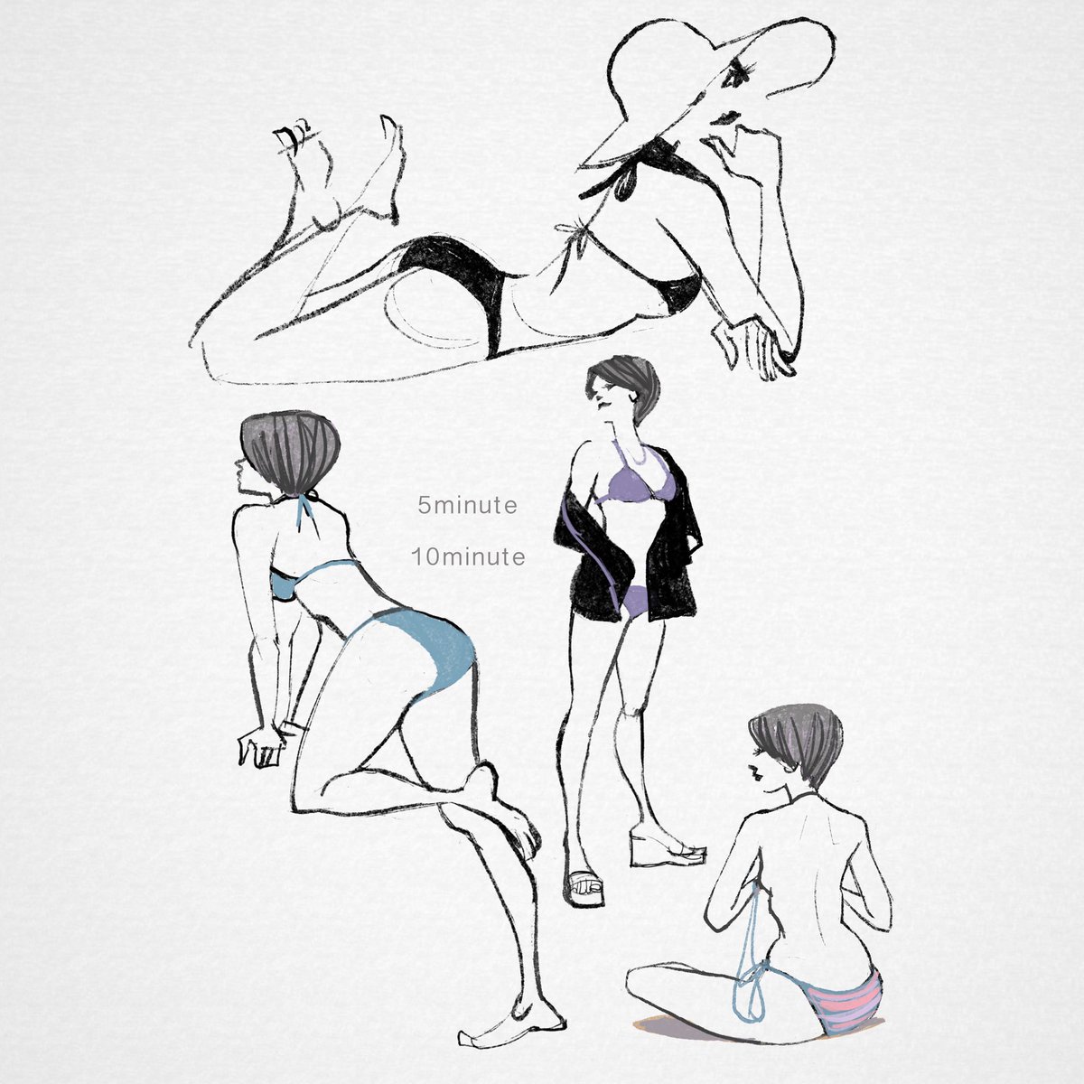 Makoオケスタジオ Procreateでアート倶楽部主催 オンラインクロッキー会 ご参加ありがとうございました 仕事が押しててまとめup遅くなって2枚目up Ipadで描きたくなたら Ipad Art Clubでprocreateレッスンどうぞ クロッキー に最適アプリです 次は