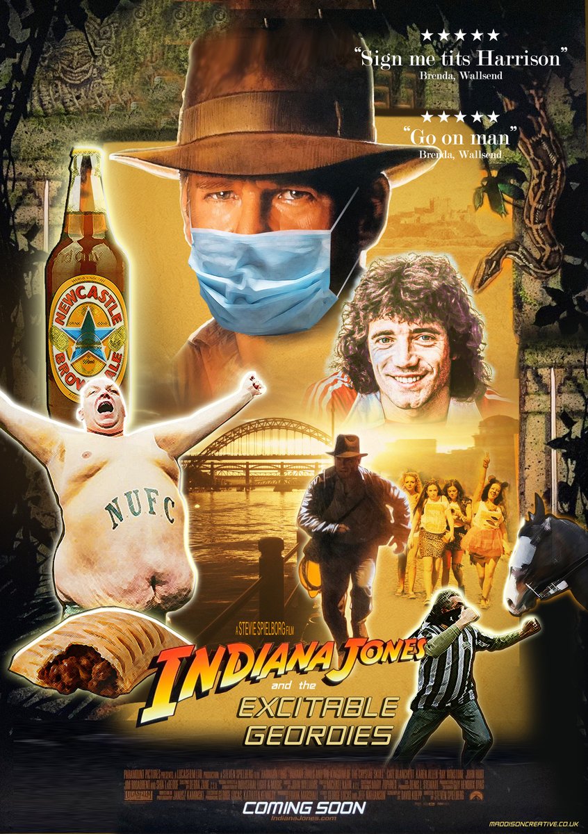 UKF1fan's tweet photo. This made me laugh.

#indianajones5 #geordies #HarrisonFord #newcastle #nufc #IndianaJones #bamburgh https://t.co/r5HXGqB63Z