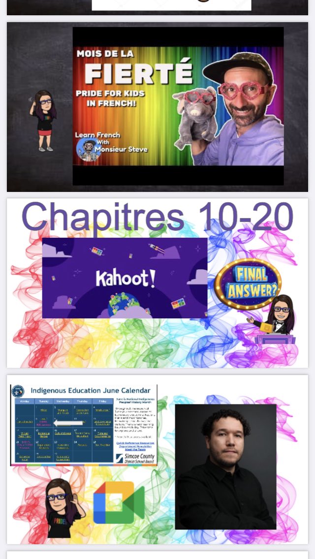 MmeCarson's tweet photo. Celebrating Pride and Indigenous History Month while remote teaching #BlackLivesMatter #everychildmatters #fierté #Pride2021 #d17teacherspride https://t.co/5DdR2Lm5ek