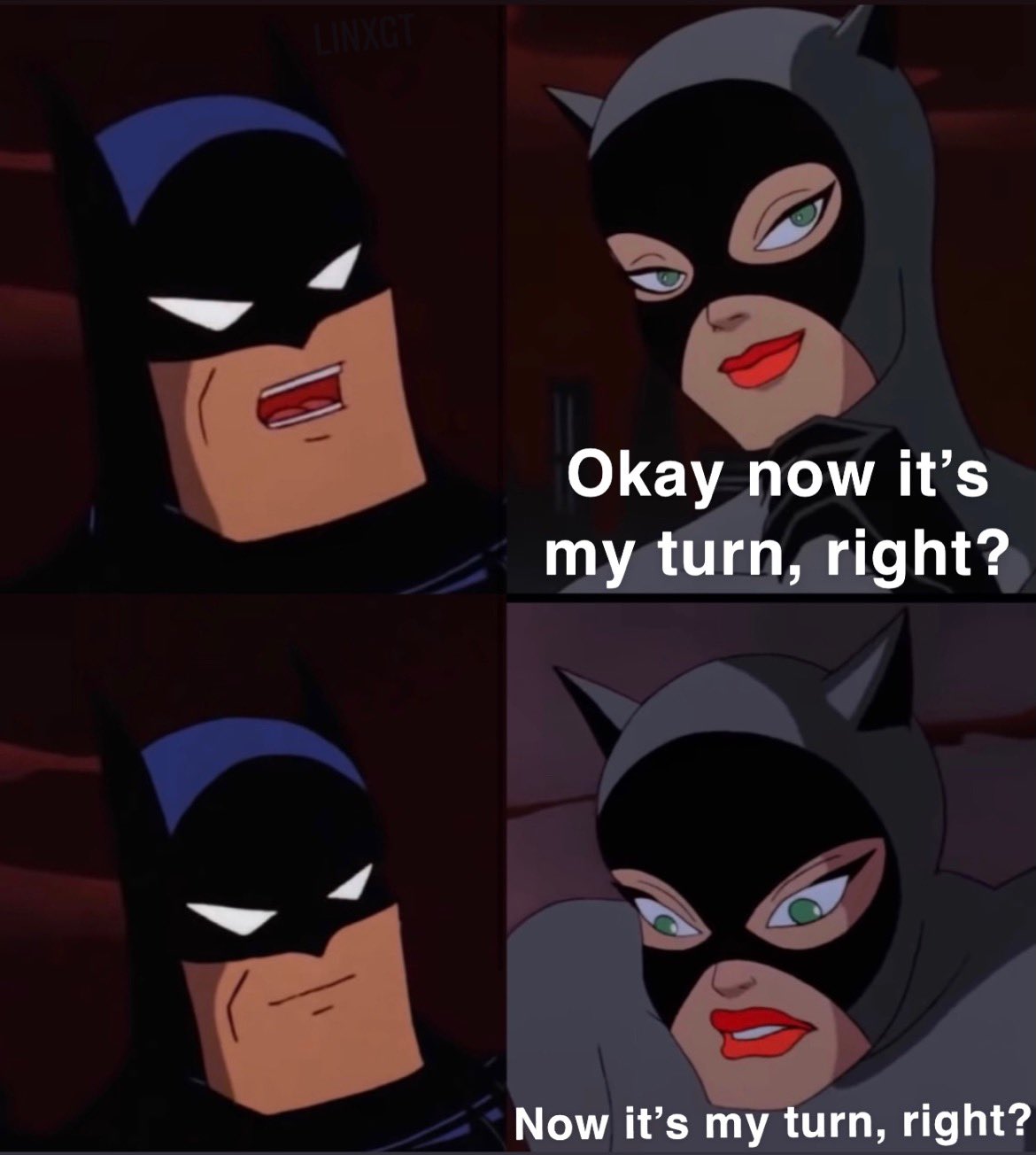 batman-catwoman meme - anakin padme parody
