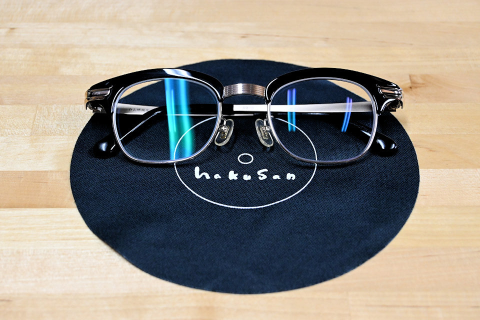 kazu54782白山眼鏡LINDYARM ブラック×アンティークゴールド 白山眼鏡 LINDY ARM(リンディアーム) ブラック×アンティークゴールド